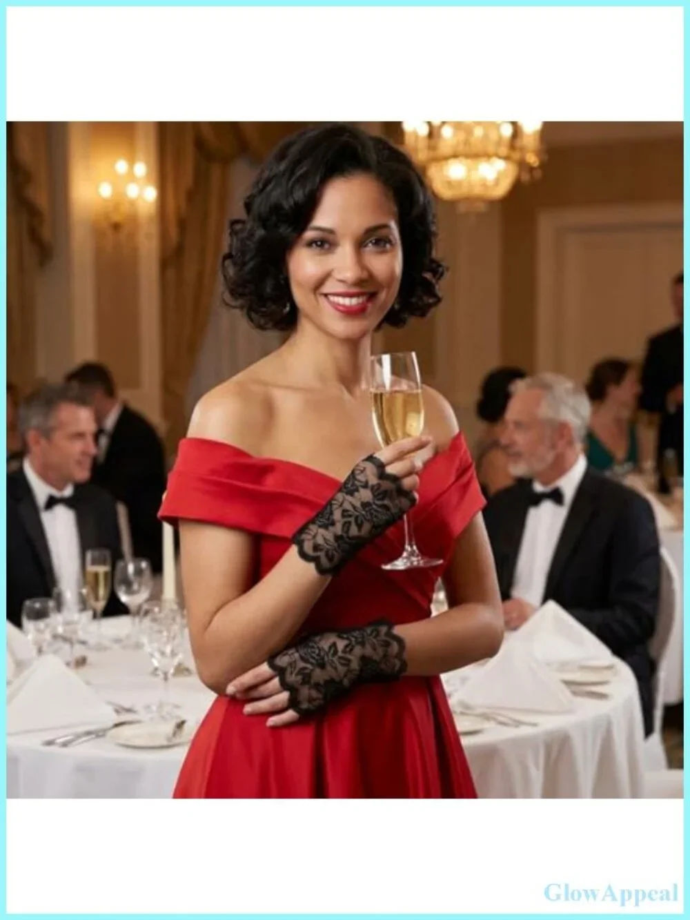 4 Pairs Black Lace Gloves Women Fingerless Tea Party Opera Bridal Vintage